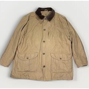 VTG Eddie Bauer Chore Barn Jacket Size XXL 2XL Oversized Corduroy Collar Lined